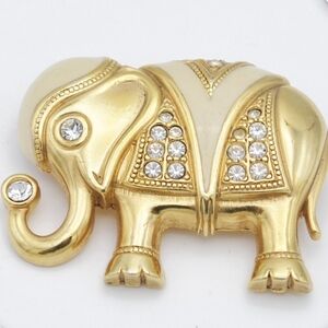 Vintage 1995 Kenneth Jay Lane for AVON "Royal Elephant Pin/Pendant.